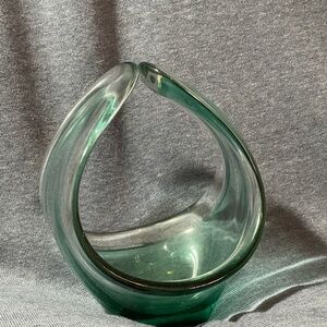 Bayel France Midcentury Modern green glass bowl
